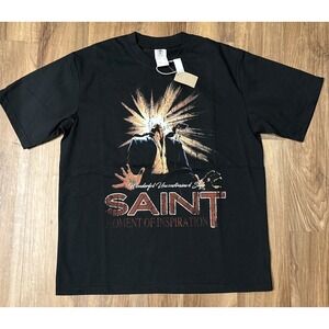 NWT Sz XXL 2X Men's Saint Mo Black Short Sleeve Moment Of Inspiration Tee Shirt